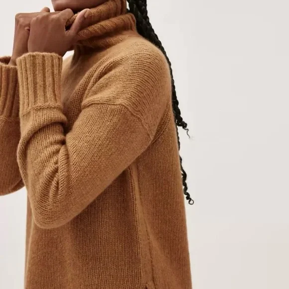 Everlane Heathered Chai Cloud Turtleneck - Picture 3 of 10